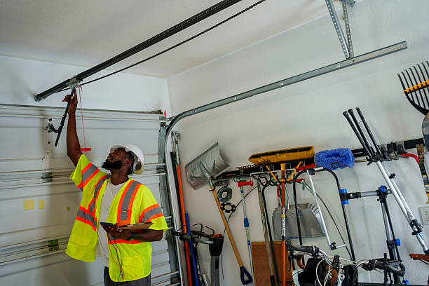 Professional Garage Door technician working in Hialeah, FL